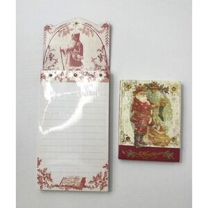 Punch Studio Notepad Set Santa Christmas 2pc